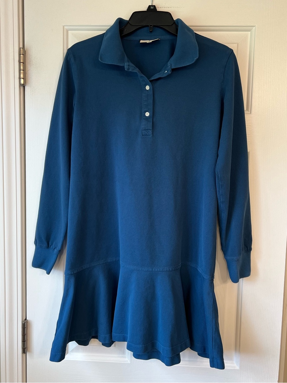 Tuckernuck Long Sleeve Pique May Polo Dress Poseidon Blue Small - Picture 4 of 15